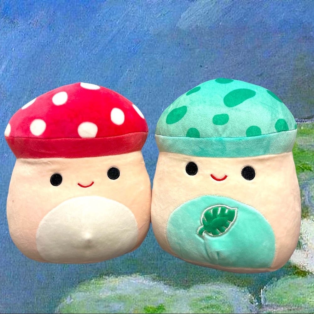 MALCOLM & SYDNEY MUSHROOMS 8” 🍄 EXCLUSIVE RARE SQUISHMALLOWS HTF
